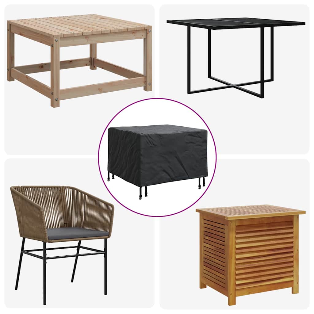 Κάλυμμα επίπλων Μονόχρωμο Μαύρο 82 x 82 x 50 εκ ύφασμα