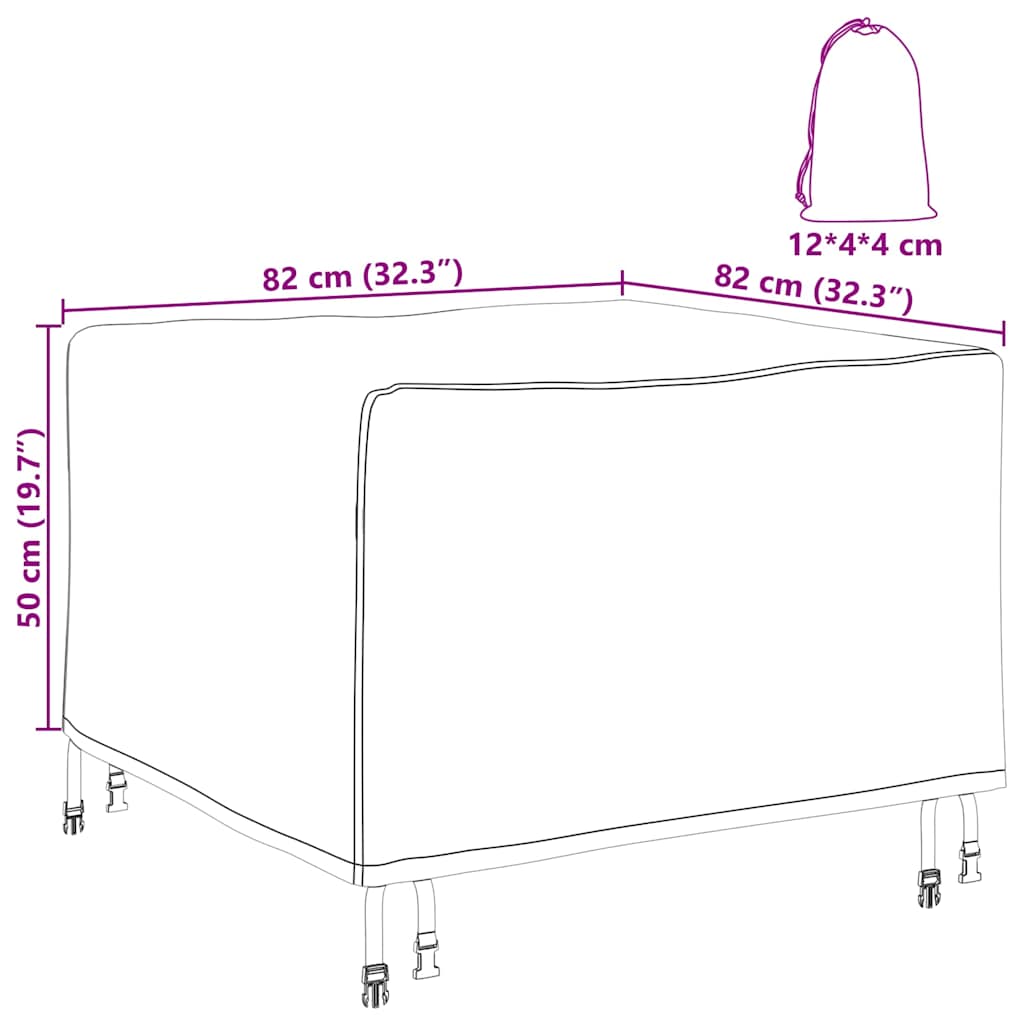 Κάλυμμα επίπλων 82 x 82 x 50 εκ Υφασμα Oxford 420D Ορθογώνιος - Pakobazaar