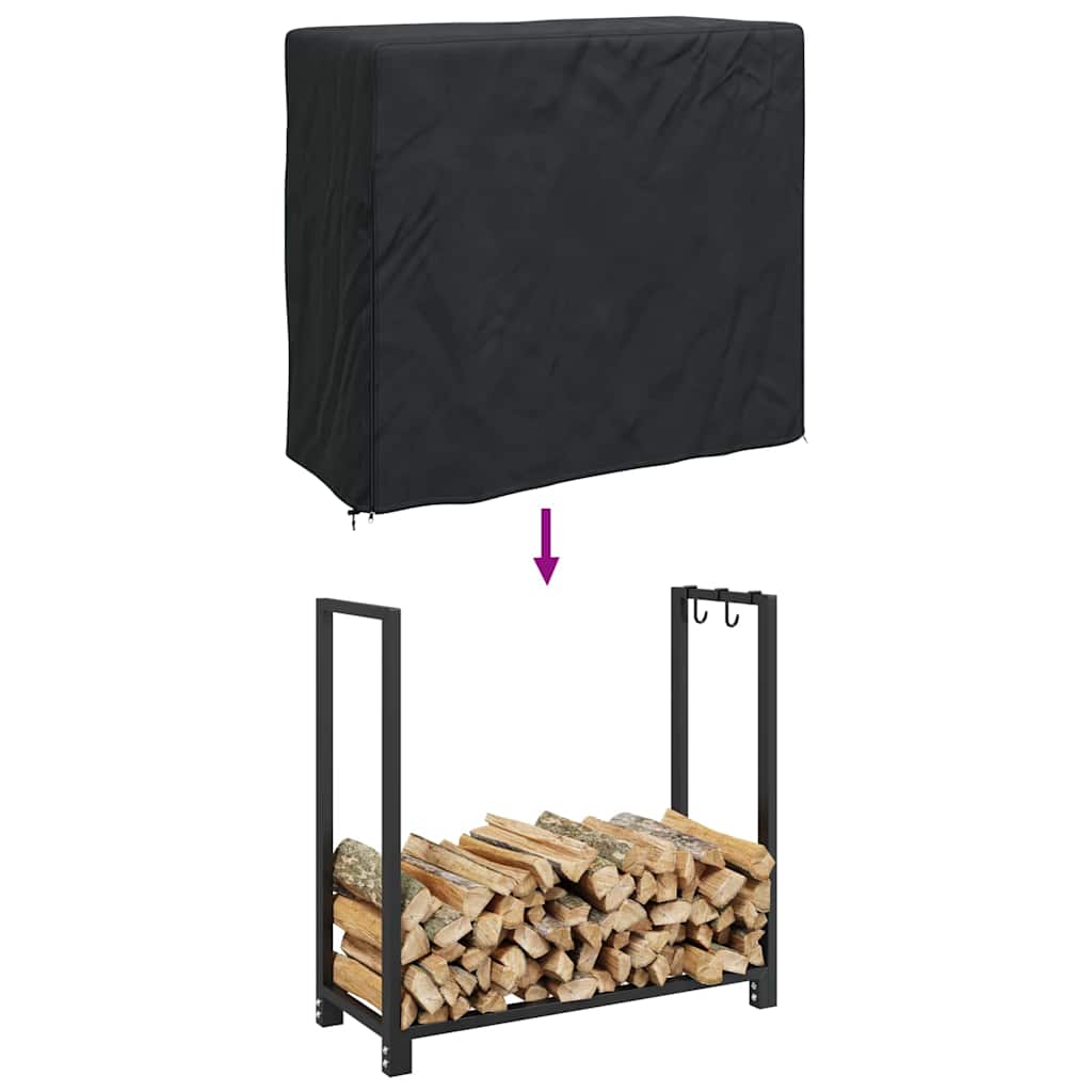 Κάλυμμα για ξυλιέρα Μαύρο 61 x 122 x 106 εκ. Υφασμα Oxford 600D