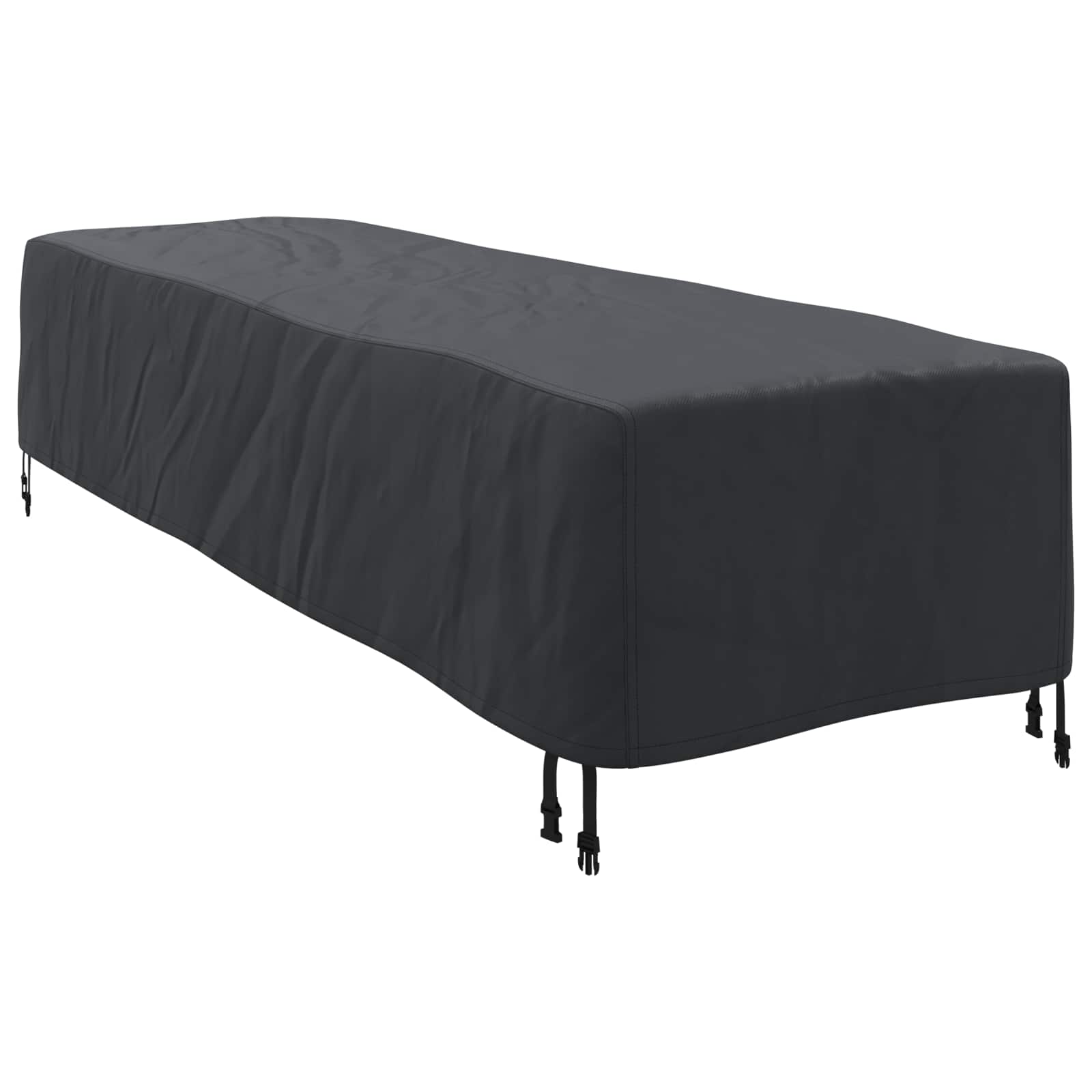 Κάλυμμα Ξαπλώστρας Μονόχρωμο Μαύρο 74 x 210 x 40 εκ. ύφασμα