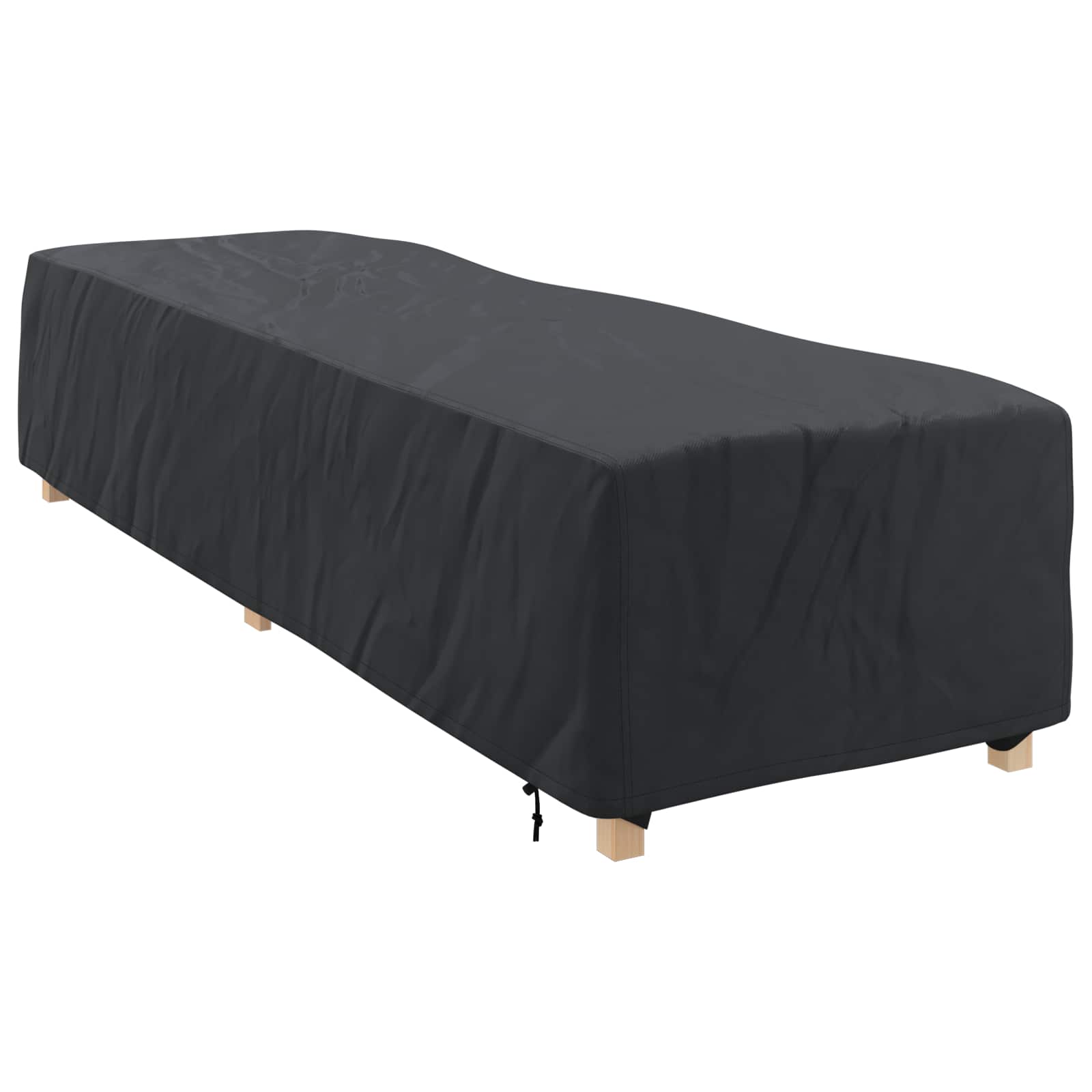 Κάλυμμα Ξαπλώστρας Μονόχρωμο Μαύρο 74 x 210 x 40 εκ. ύφασμα