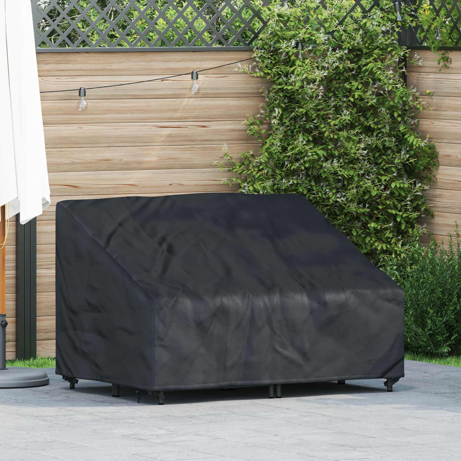 Κάλυμμα Παγκάκι Κήπου 130 x 95 x 40 / 80 εκ Ύφασμα Oxford 210D