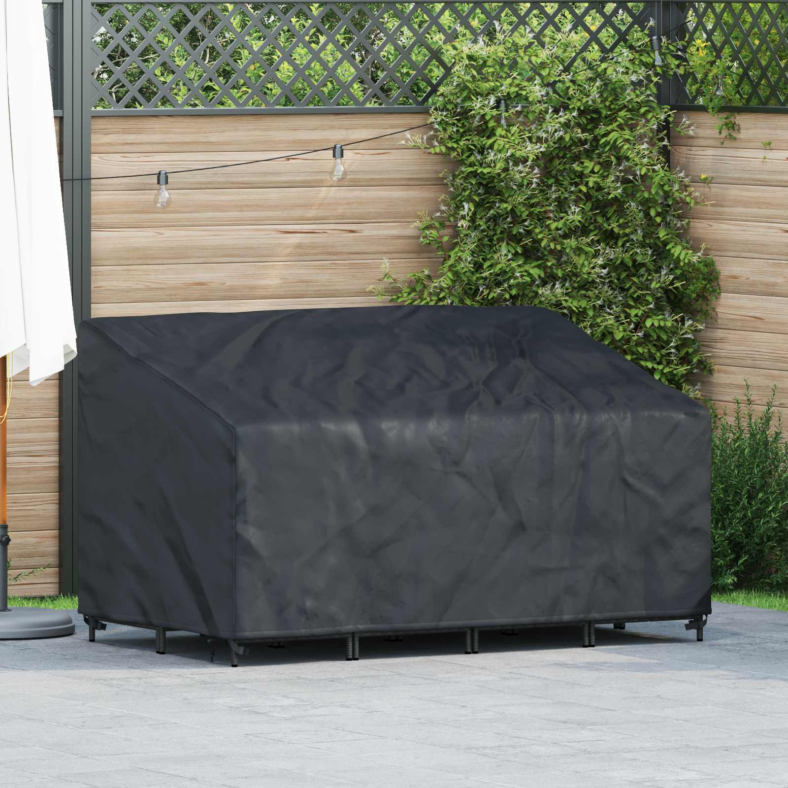 Κάλυμμα Παγκάκι Κήπου 160 x 100 x 61 / 89 εκ Ύφασμα Oxford 420D - Pakobazaar