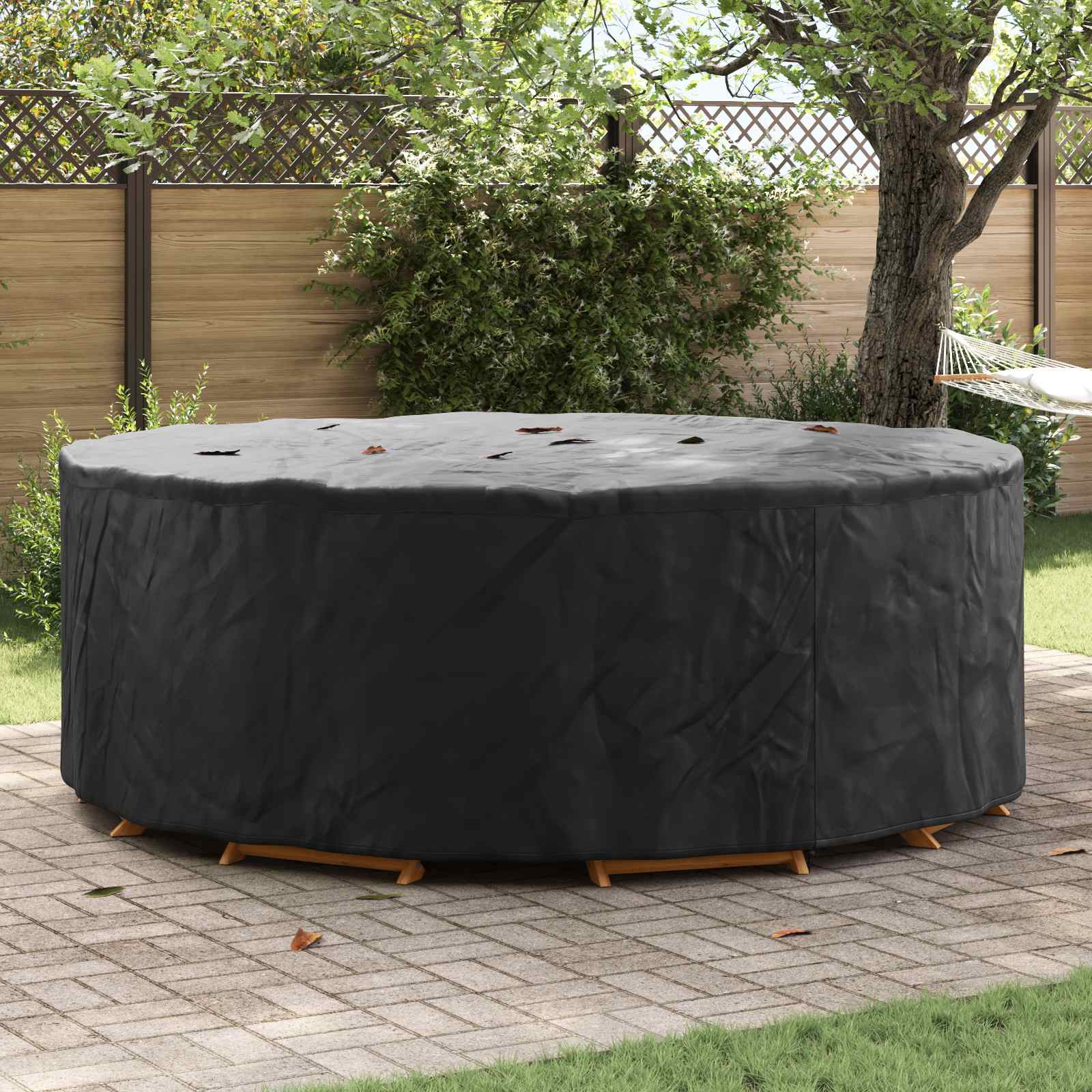 Κάλυμμα επίπλων Μαύρο 244 x 244 x 105 εκ. Υφασμα Oxford 210D