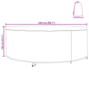 Κάλυμμα επίπλων 244 x 244 x 105 εκ. Υφασμα Oxford 600D Γύρος - Pakobazaar