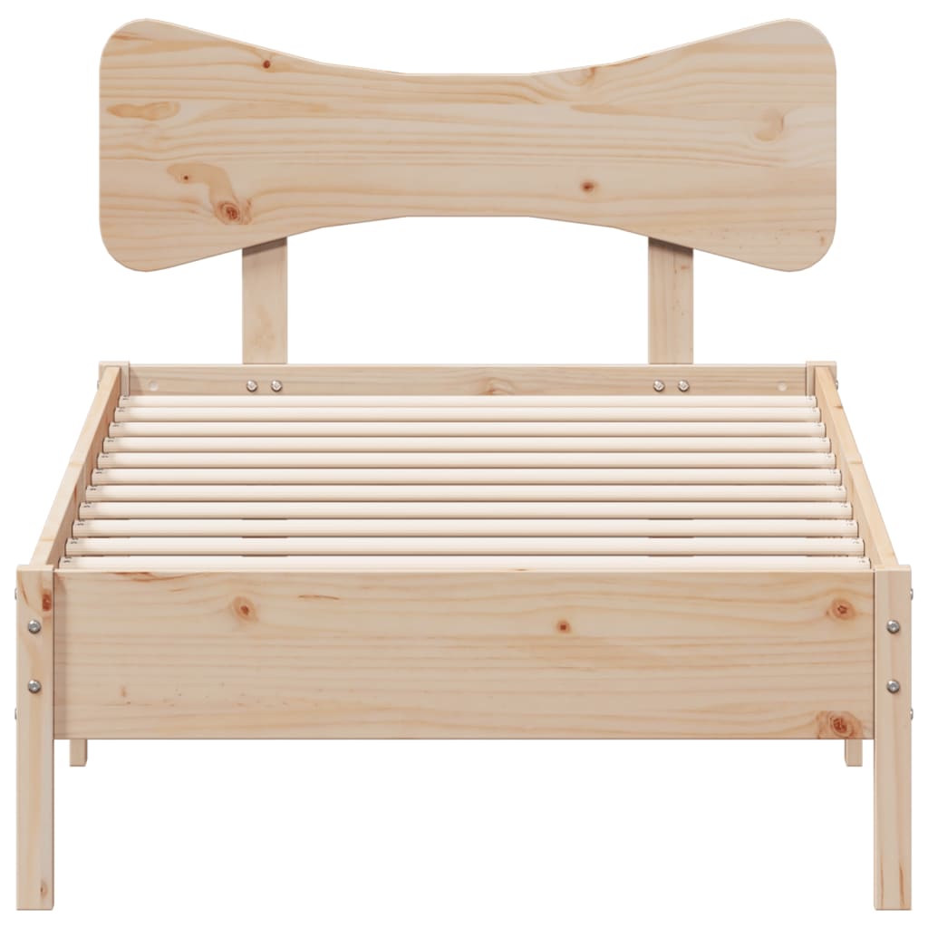 Σκελετός Κρεβατιού Χωρίς Στρώμα 90x190 εκ Μασίφ Ξύλο Πεύκου