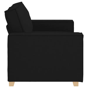 Καναπές Διθέσιος Μαύρος 160x78x84 εκ. από Υφασμάτινο Υλικό - Pakobazaar