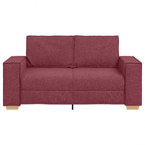 Διθέσιος Καναπές Κόκκινος 160x78x84 εκ. από Ύφασμα - Pakobazaar