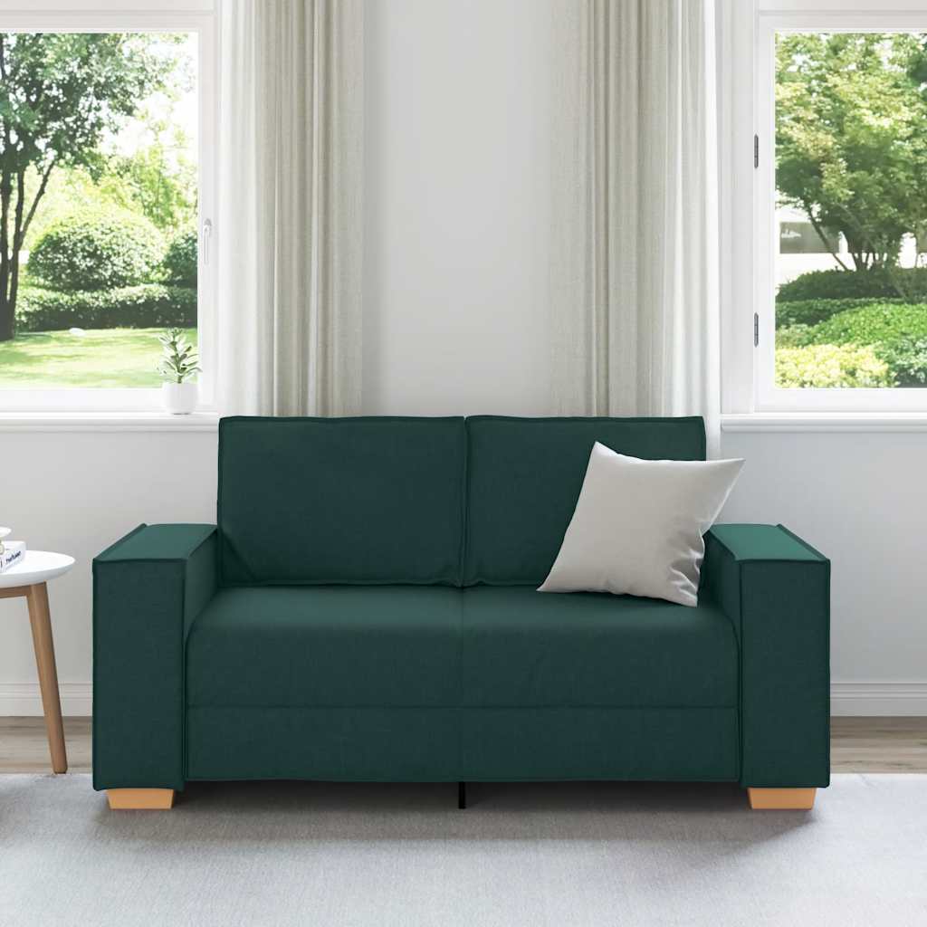 Διθέσιος Καναπές Σκούρο Πράσινο 160x78x84 εκ. Ύφασμα - Pakobazaar