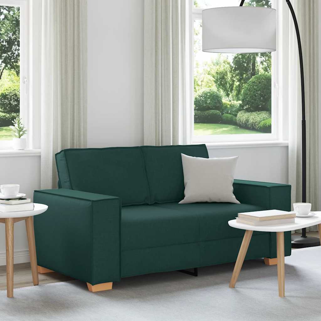 Διθέσιος Καναπές Σκούρο Πράσινο 160x78x84 εκ. Ύφασμα - Pakobazaar