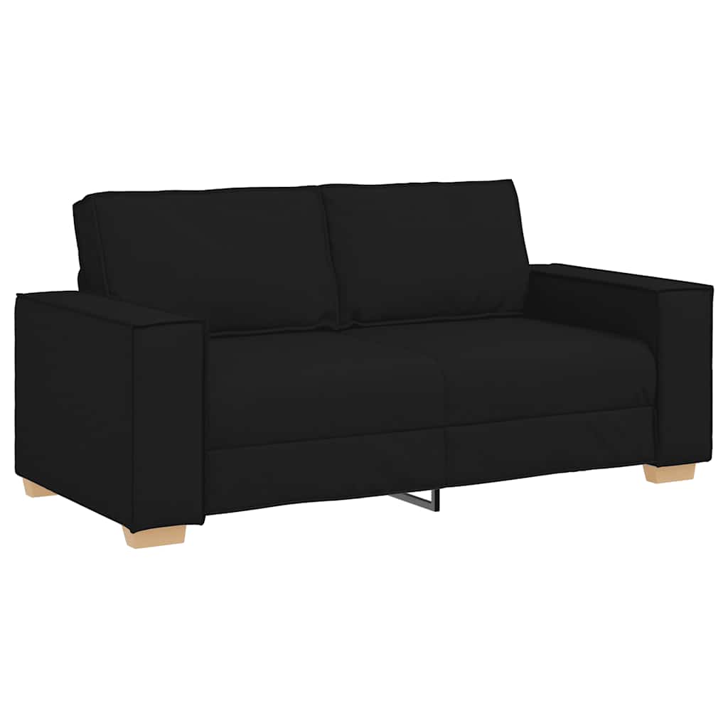 Διθέσιος Καναπές Μαύρος 180x78x84 εκ. από Ύφασμα - Pakobazaar