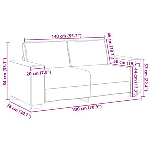 Διθέσιος Καναπές Σκούρο Πράσινο 180x78x84 εκ. Ύφασμα - Pakobazaar