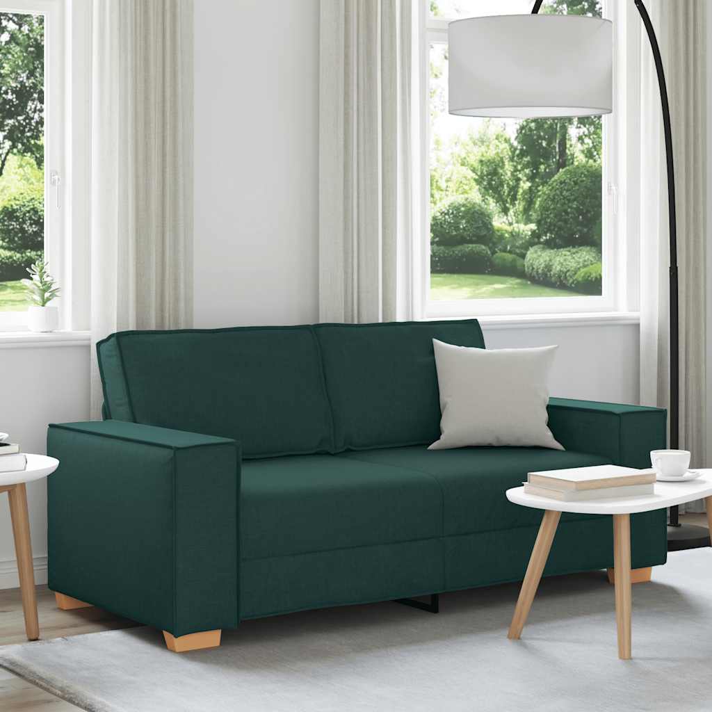 Διθέσιος Καναπές Σκούρο Πράσινο 180x78x84 εκ. Ύφασμα - Pakobazaar