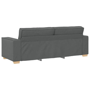 Τριθέσιος Καναπές Σκούρο Γκρι 220x78x84 εκ. Υφασμάτινος - Pakobazaar