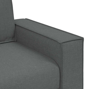 Τριθέσιος Καναπές Σκούρο Γκρι 220x78x84 εκ. Υφασμάτινος - Pakobazaar