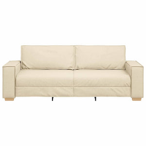 3-Θέσιος καναπές Κρεμ 220 cm ύφασμα - Pakobazaar