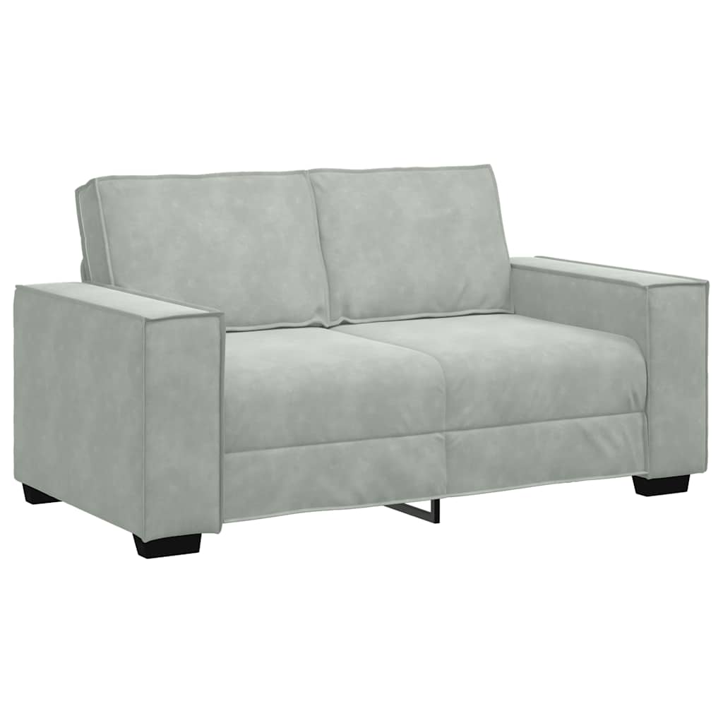 Διθέσιος Καναπές Ανοιχτό Γκρι 160x78x84 εκ. Βελούδο - Pakobazaar