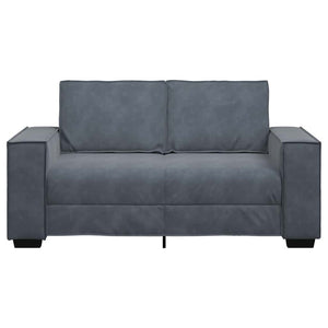 Διθέσιος Καναπές Σκούρο Γκρι 160x78x84 εκ. Βελούδο - Pakobazaar