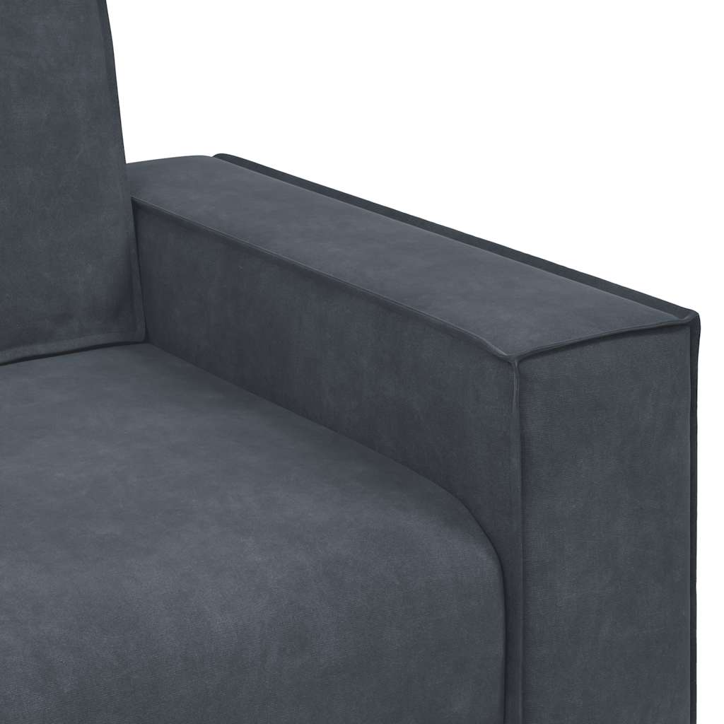 Διθέσιος Καναπές Σκούρο Γκρι 160x78x84 εκ. Βελούδο - Pakobazaar