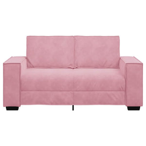 Διθέσιος Καναπές Ροζ Βελούδινος 160x78x84 εκ. - Pakobazaar