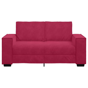 Διθέσιος Καναπές Κόκκινος Βελούδος 160x78x84 εκ. - Pakobazaar