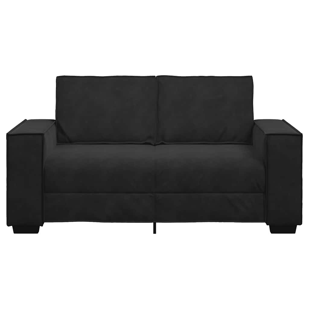 Διθέσιος Καναπές Μαύρος Βελούδινος 160x78x84 εκ. - Pakobazaar