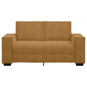 Διθέσιος Καναπές Καφέ Βελούδινος 160x78x84 εκ. - Pakobazaar