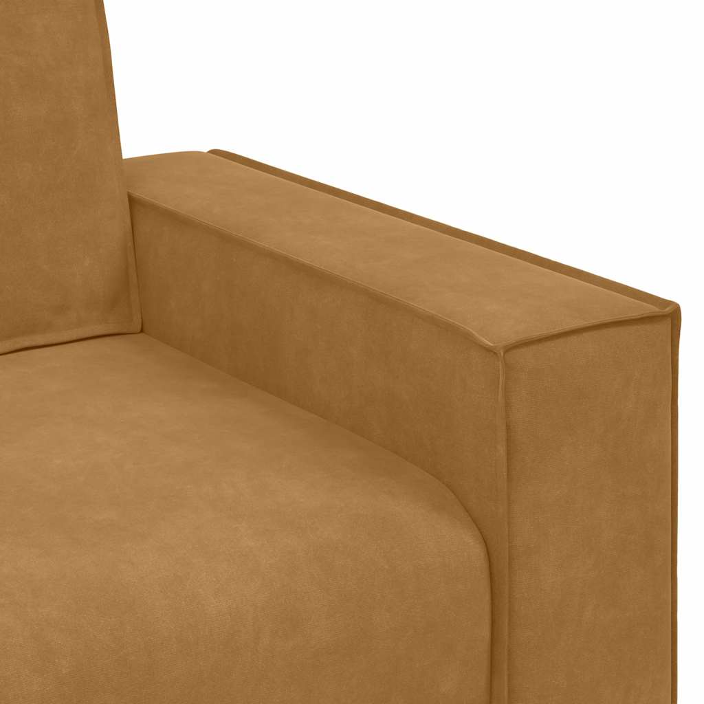 Διθέσιος Καναπές Καφέ Βελούδινος 160x78x84 εκ. - Pakobazaar