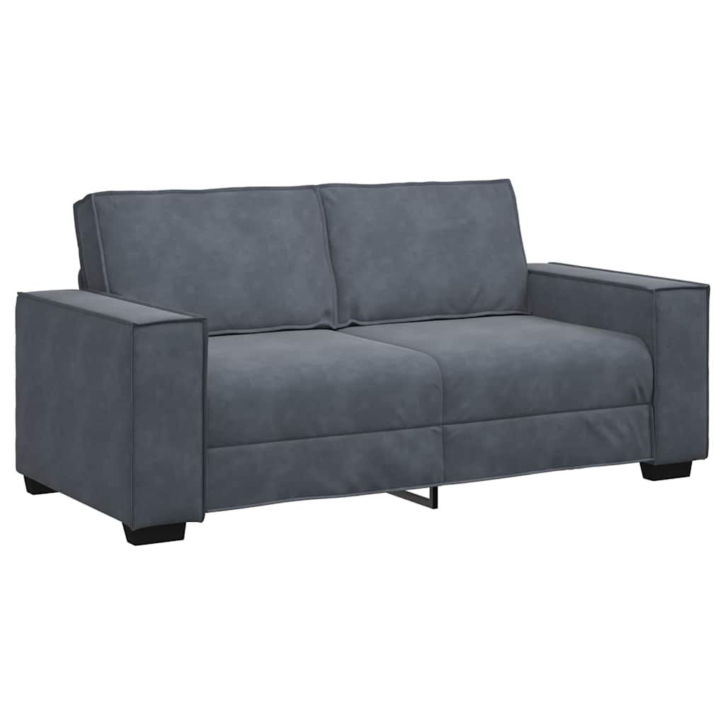 Διθέσιος Καναπές Σκούρο Γκρι 180x78x84 εκ. Βελούδο - Pakobazaar