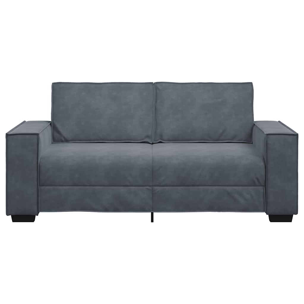 Διθέσιος Καναπές Σκούρο Γκρι 180x78x84 εκ. Βελούδο - Pakobazaar
