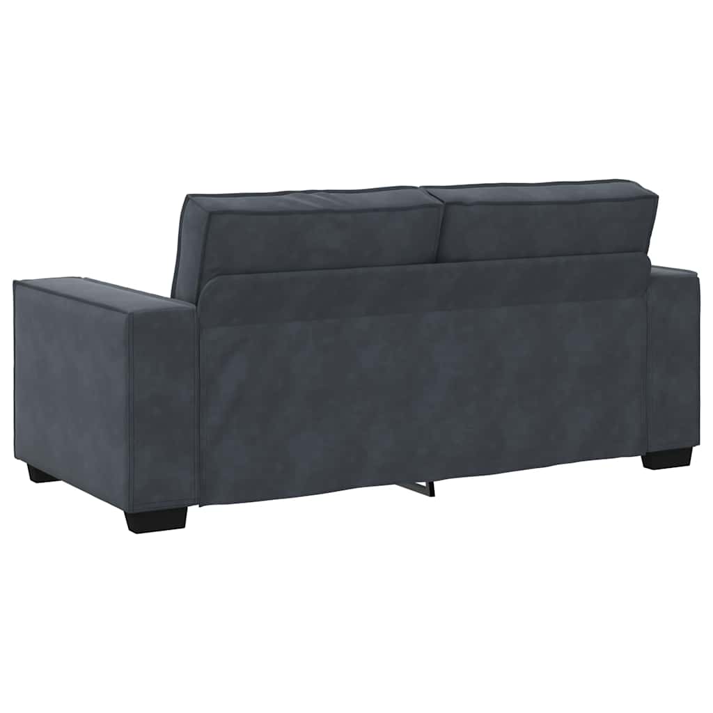 Διθέσιος Καναπές Σκούρο Γκρι 180x78x84 εκ. Βελούδο - Pakobazaar