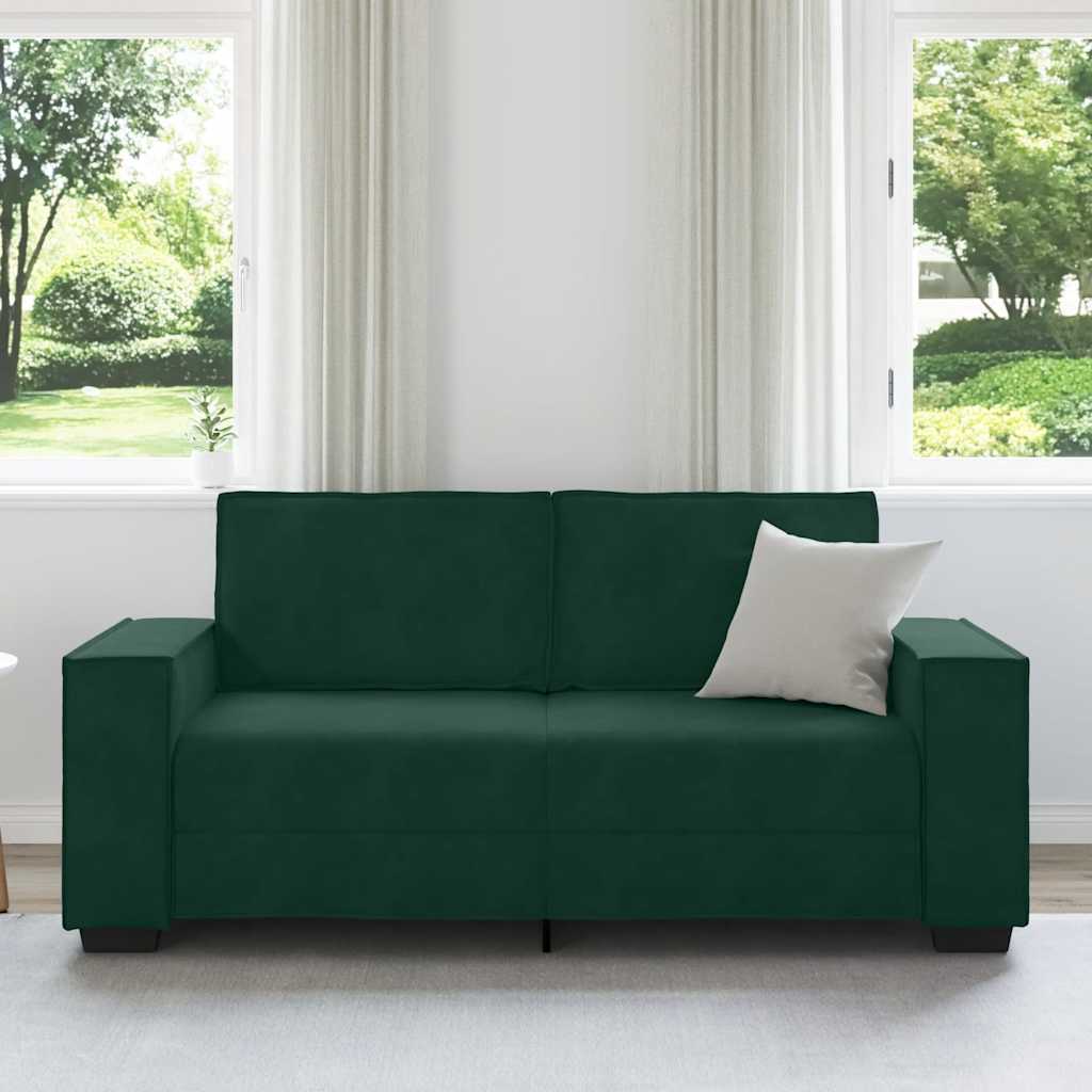 Διθέσιος Καναπές Σκούρο Πράσινο 180x78x84 εκ. Βελούδο - Pakobazaar