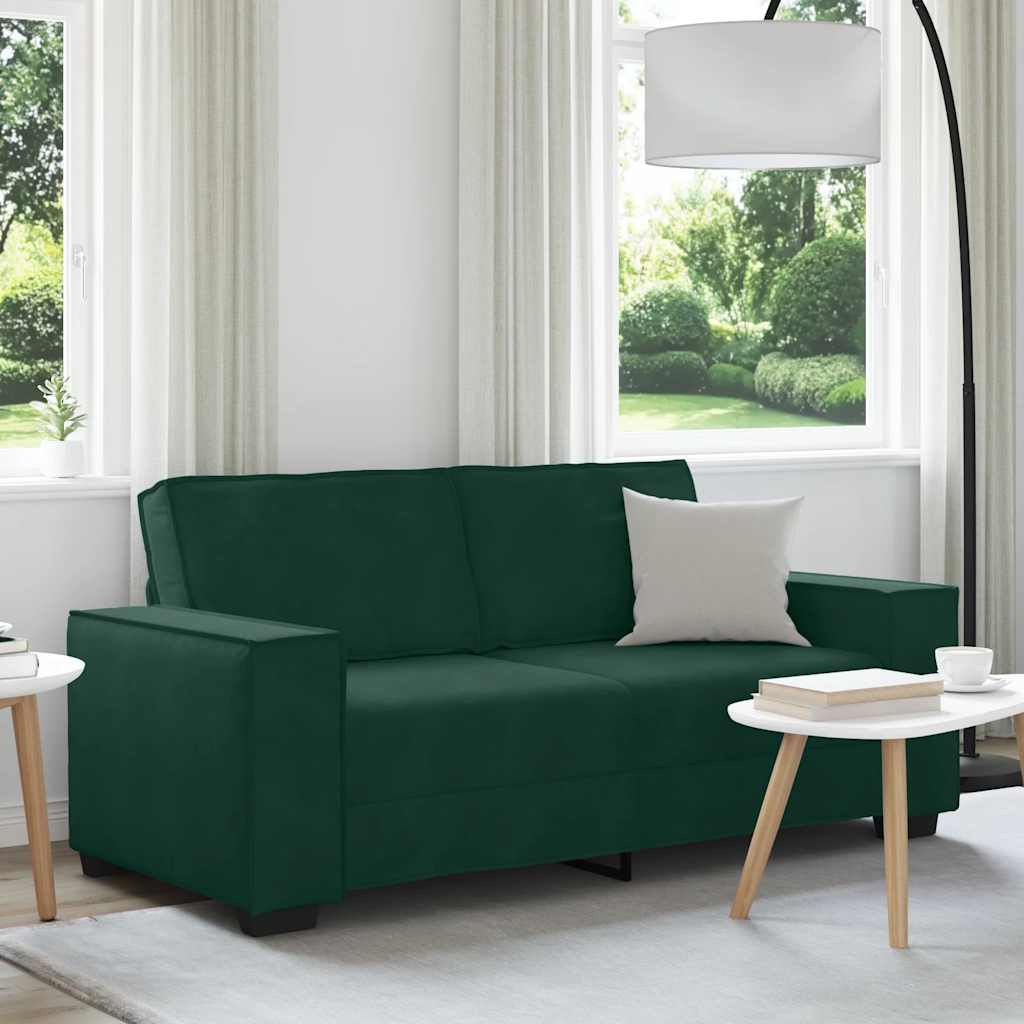 Διθέσιος Καναπές Σκούρο Πράσινο 180x78x84 εκ. Βελούδο - Pakobazaar