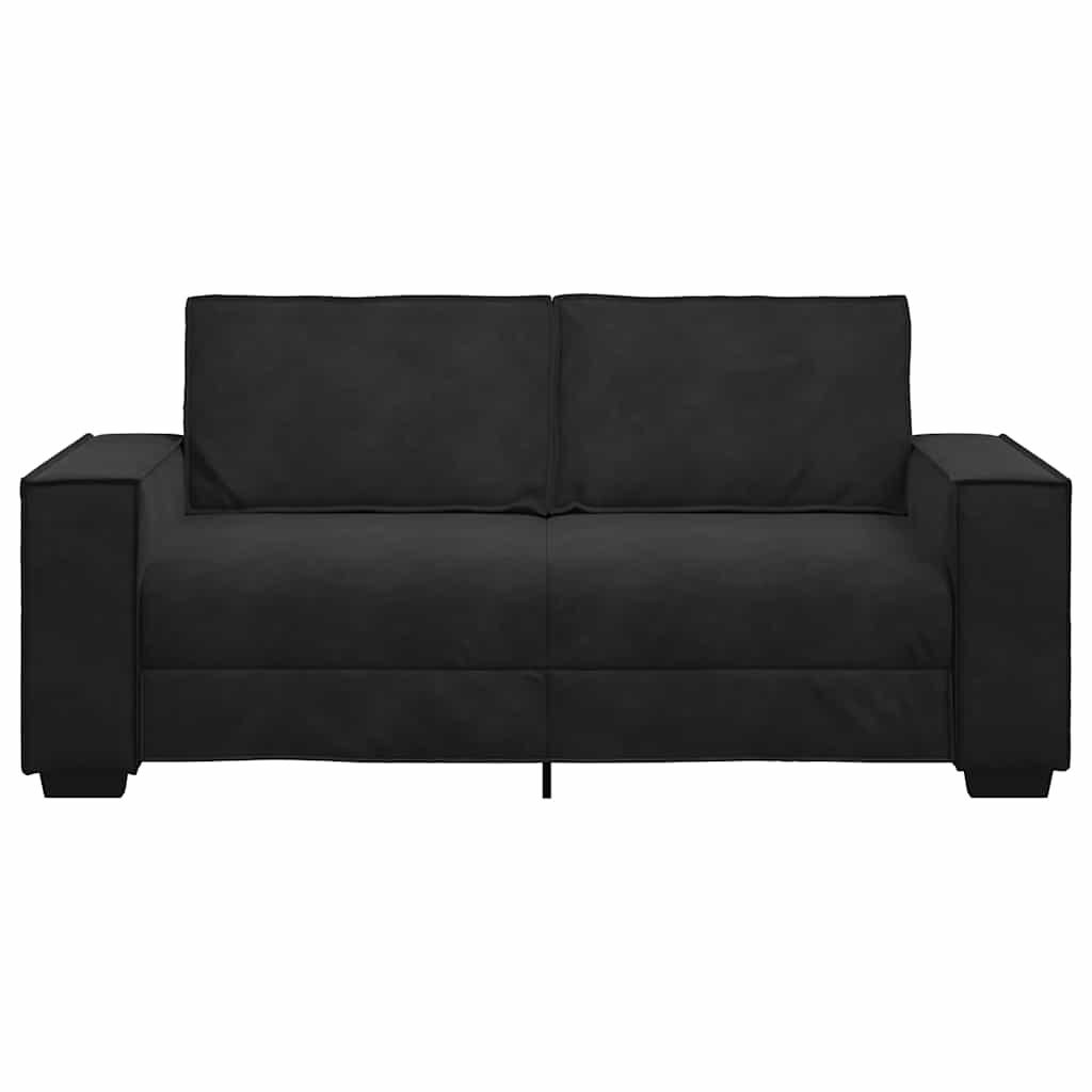 Διθέσιος Καναπές Μαύρος Βελούδινος 180x78x84 εκ. - Pakobazaar