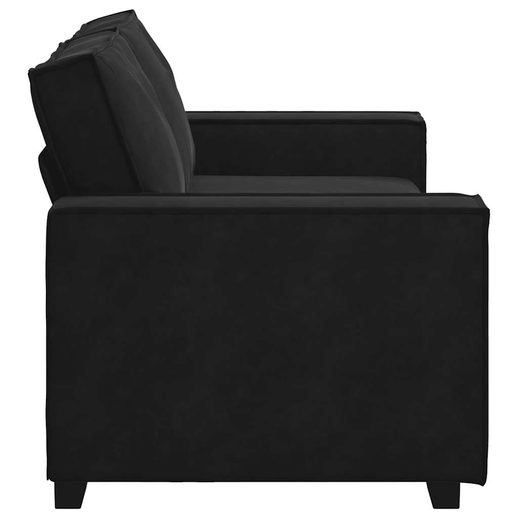 Διθέσιος Καναπές Μαύρος Βελούδινος 180x78x84 εκ. - Pakobazaar