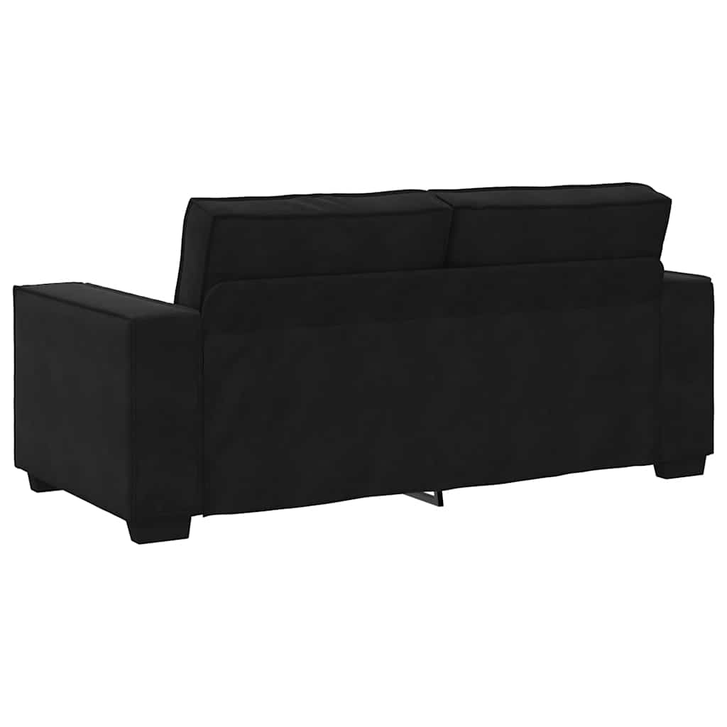 Διθέσιος Καναπές Μαύρος Βελούδινος 180x78x84 εκ. - Pakobazaar