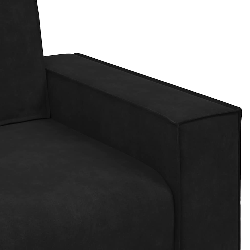 Διθέσιος Καναπές Μαύρος Βελούδινος 180x78x84 εκ. - Pakobazaar