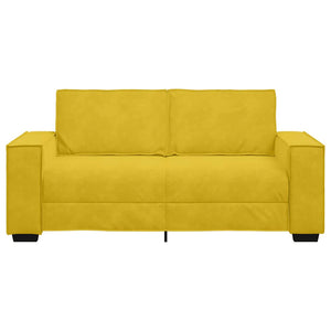 Διθέσιος Καναπές Κίτρινος Βελούδινος 180x78x84 εκ. - Pakobazaar