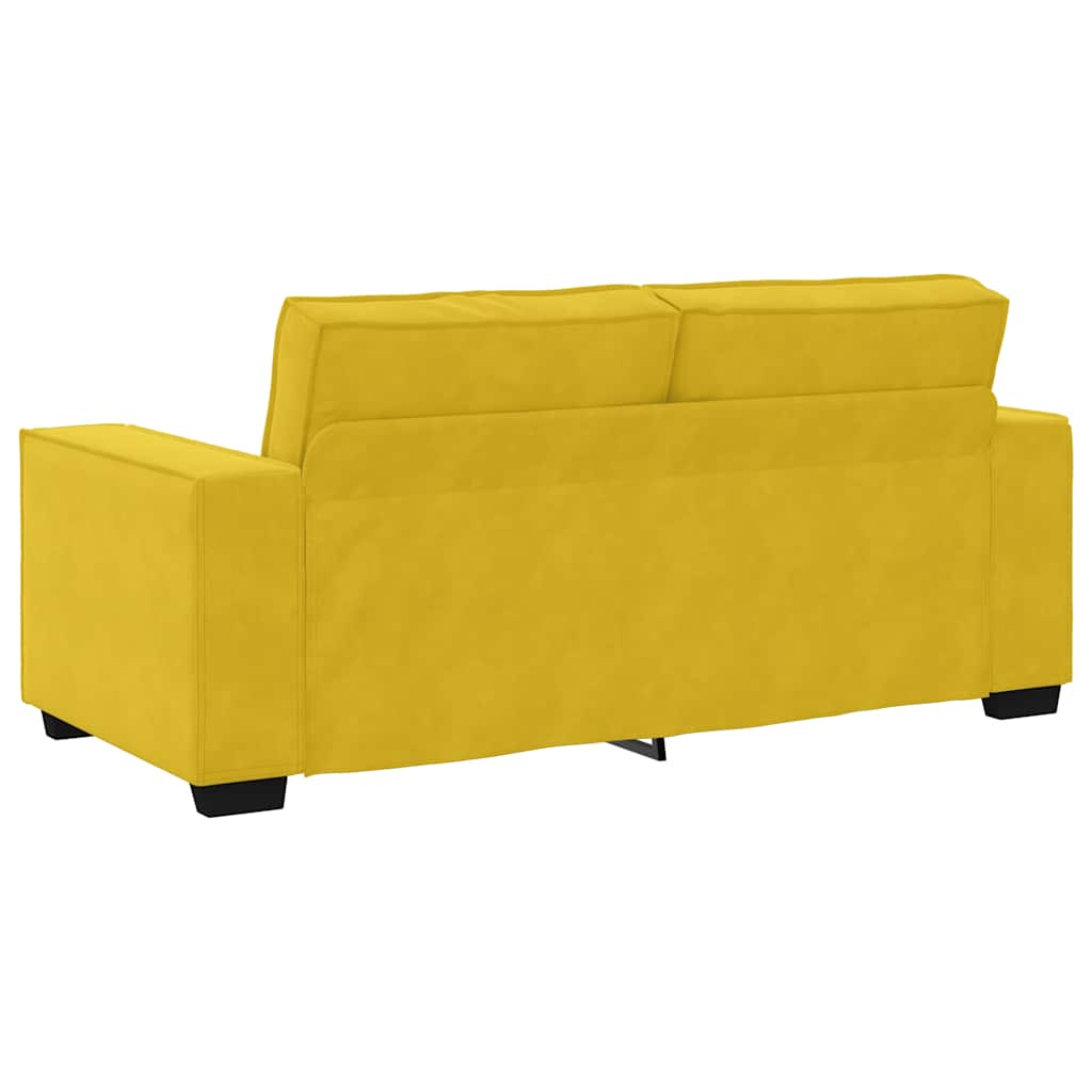 Διθέσιος Καναπές Κίτρινος Βελούδινος 180x78x84 εκ. - Pakobazaar
