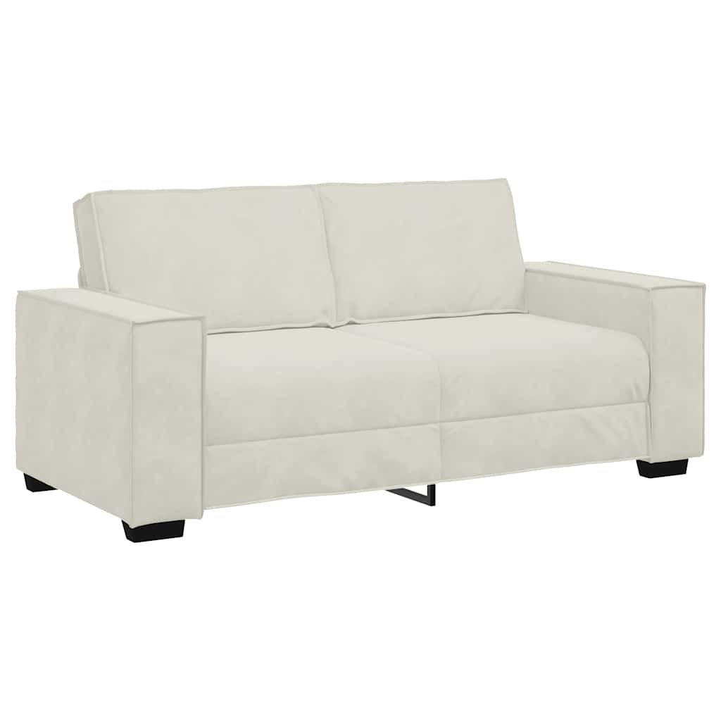 Διθέσιος Καναπές Κρεμ 180x78x84 εκ. Βελούδο - Pakobazaar