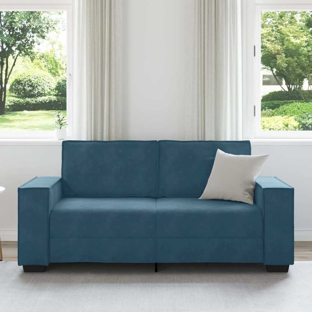 Διθέσιος Καναπές Μπλε 180x78x84 εκ. Βελούδο - Pakobazaar