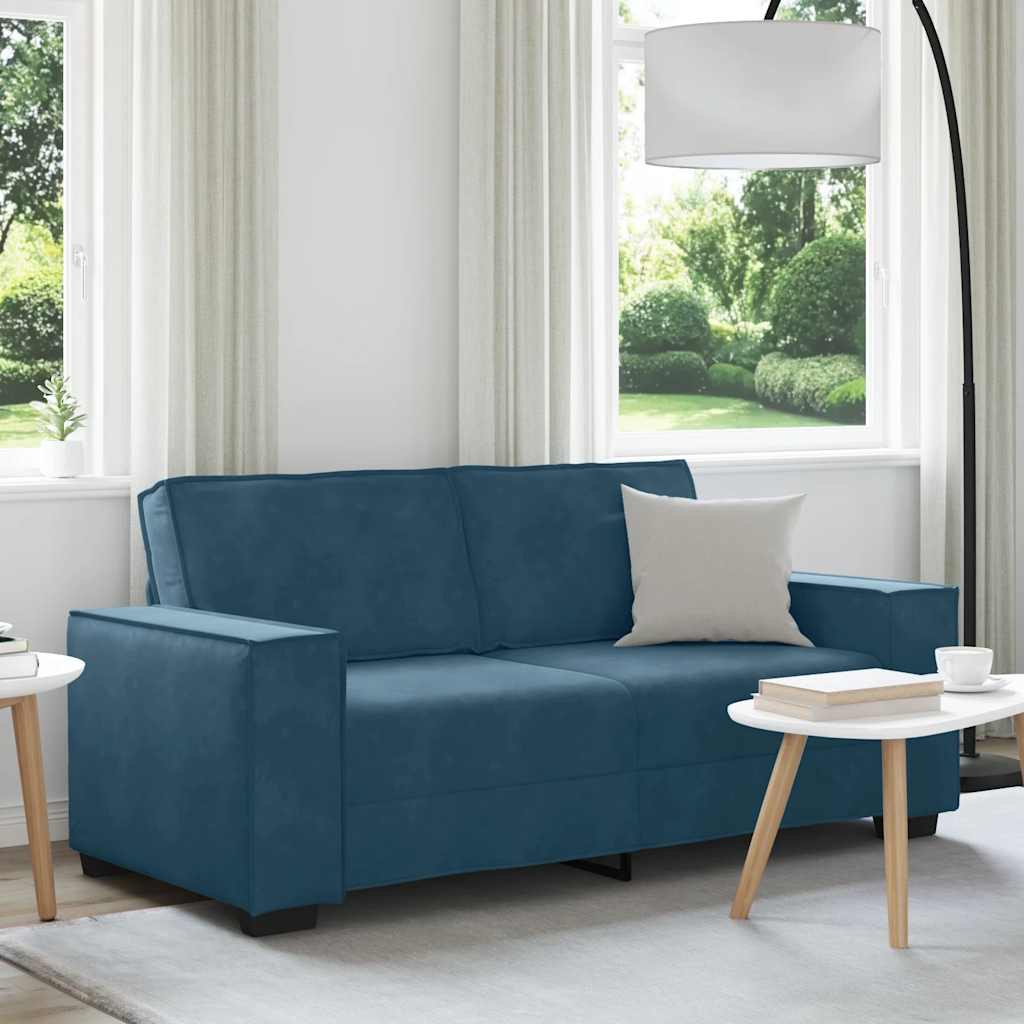 Διθέσιος Καναπές Μπλε 180x78x84 εκ. Βελούδο - Pakobazaar