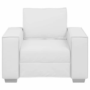 Καναπές Λευκό 100 x 80 x 84 εκ ύφασμα - Pakobazaar