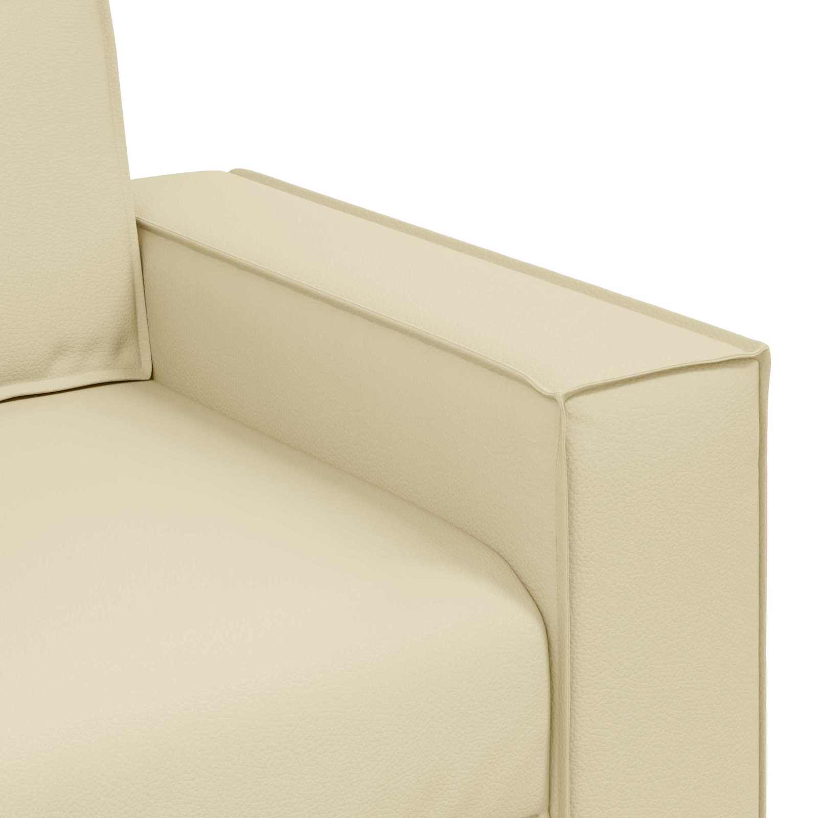 Καναπές Κρεμ 160 x 80 x 84 εκ ύφασμα - Pakobazaar