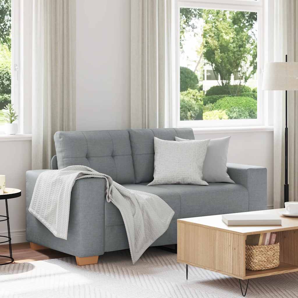 Καναπές-Διθέσιος Ανοιχτό Γκρι 160 x 77 x 82 εκ. Ύφασμα - Pakobazaar