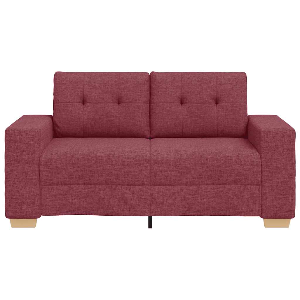 Καναπές Διθέσιος Κόκκινος 160 x 77 x 82 εκ. Ύφασμα - Pakobazaar