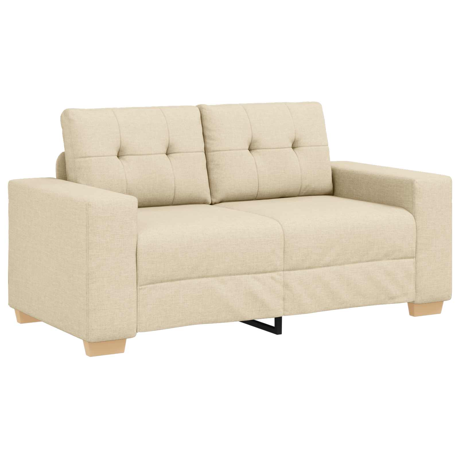 Διθέσιος καναπές Κρεμ 160 cm ύφασμα - Pakobazaar
