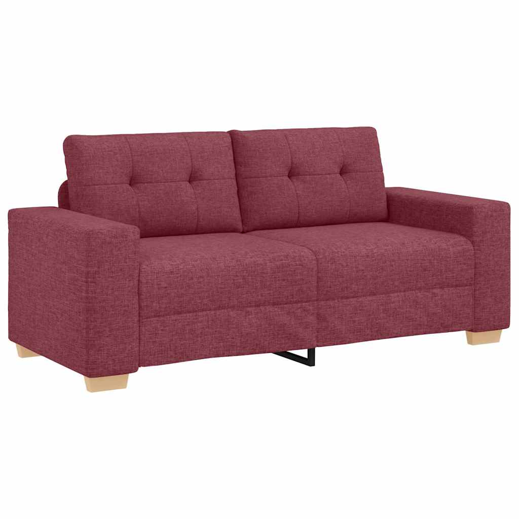 Καναπές Διθέσιος Κόκκινος 180 x 77 x 82 εκ. Ύφασμα - Pakobazaar