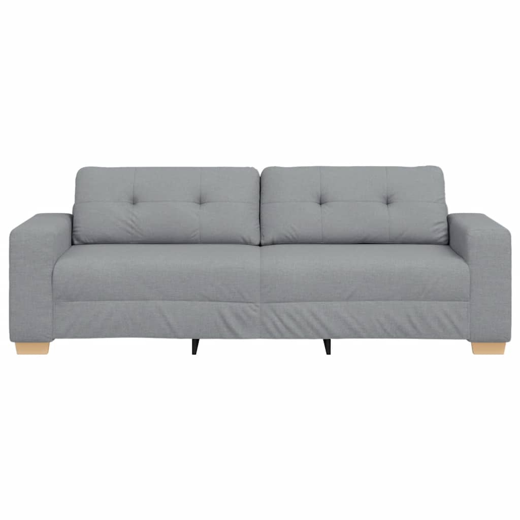 Τριθέσιος Καναπές Ανοιχτό Γκρι 220x78x80 εκ. Ύφασμα - Pakobazaar