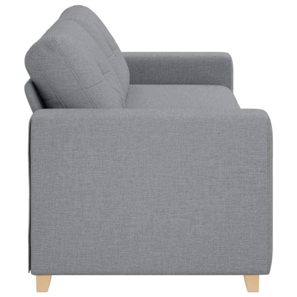 Τριθέσιος Καναπές Ανοιχτό Γκρι 220x78x80 εκ. Ύφασμα - Pakobazaar